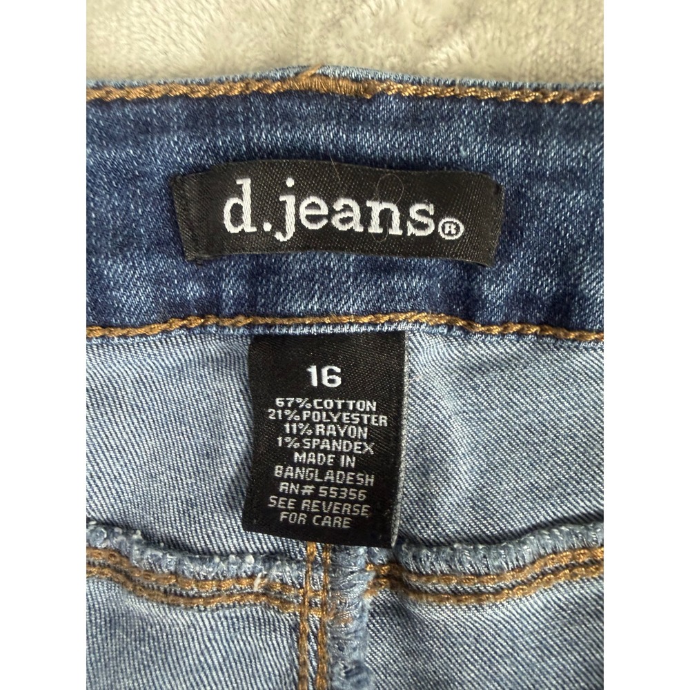 d.jeans Womens Medium Wash Skinny Jeans Size 16 Stretch Denim RN 55356 - Picture 2 of 9